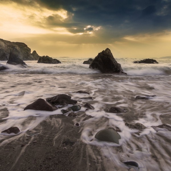 Foamy Sea View with Rocks