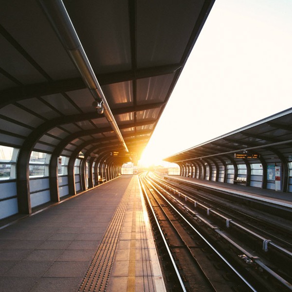 Skytrain Platform at Sunset