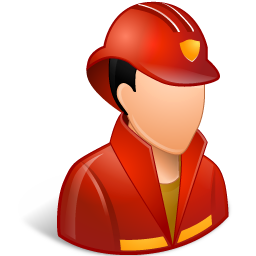 Fire Fighter Icon Digital Rabbit Cellular