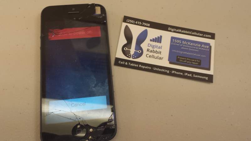 Broken iPhone Screen Black