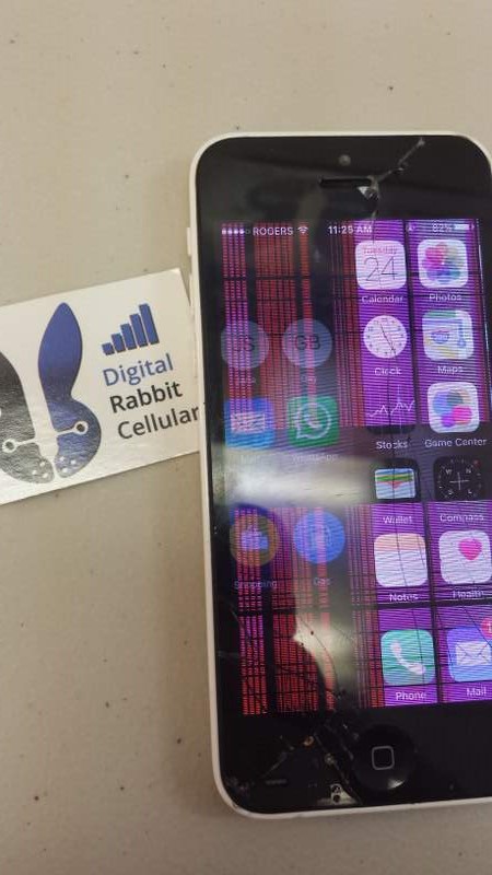 broken iphone no case