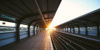 Skytrain Platform at Sunset