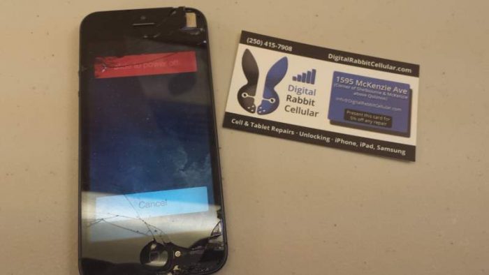 Broken iPhone Screen Black